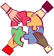working together